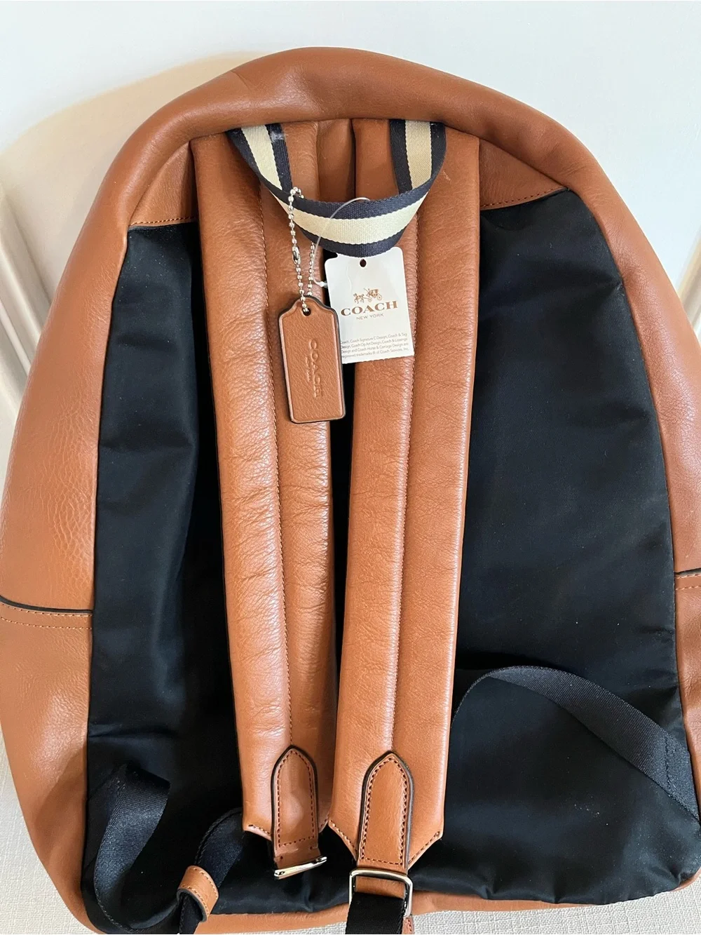 Coach leather backpack